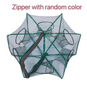 Foldable Fishing Net Trap For Fish Minnow Crab Crayfish Crawdad Shrimp; Dip Cage Collapsible Hexagon 6 Hole Fishing Accessories