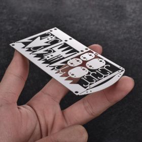 Multifunctional fishhook card (Color: Silver)