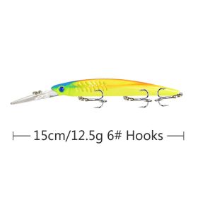 Floating Mino Long Tongue Plate Topmouth Culter Lure Mandarin Fish Army (Option: Color A-15cm)