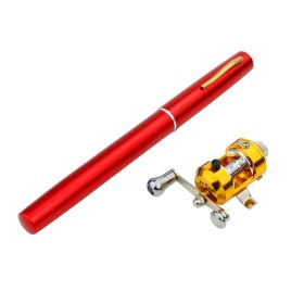 1 meters foreign trade Mini fishing rod, cross border Amazon WISH portable pen fishing rod Fishing Rod A (Color: Red)