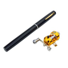 1 meters foreign trade Mini fishing rod, cross border Amazon WISH portable pen fishing rod Fishing Rod A (Color: Black)