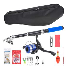 A Complete Set Of Multi-functional  Light Fishing Rod Imported From Japan (Color: Blue)