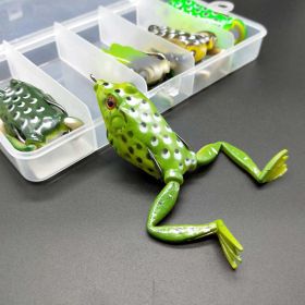 Tossing Lure Soft Leg No Modification Snakehead Special Killing Fishing Black King Floating Box (Option: Blackish Green-5.5cm)