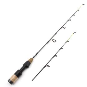 Double Tip Ice Fishing Winter Spinning Wheel Tackle Set Fishing Rod (Option: Single pole)